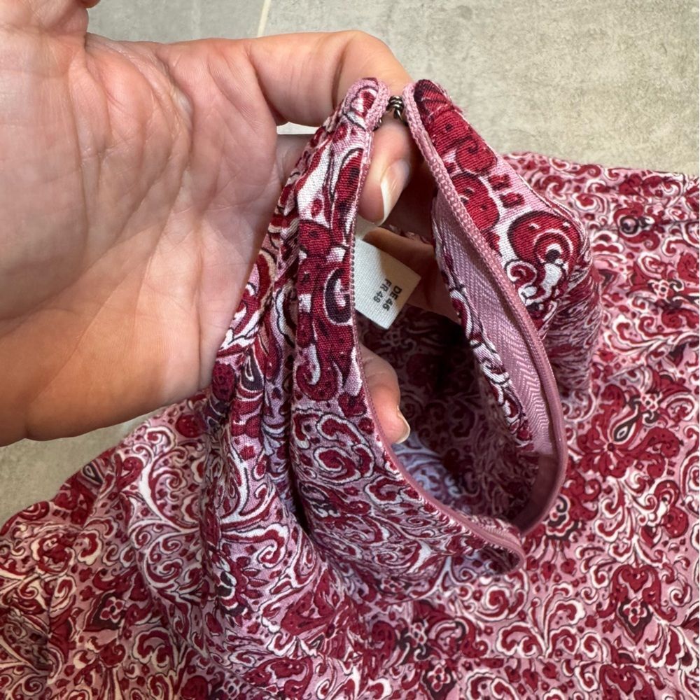 Boden Empire Waist Long Sleeve Boho Top - Red Botanic - Size XL (16-18 / UK 20) - Picture 9 of 13